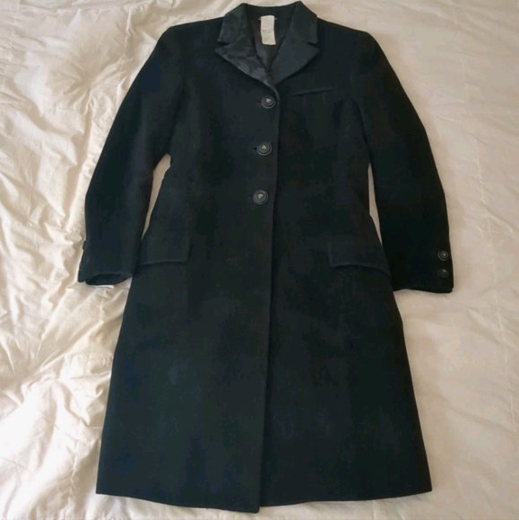 GORGEOUS!! Vtg Gianni Versace Couture Wool Angora Overcoat Pea Coat Button XS Sm